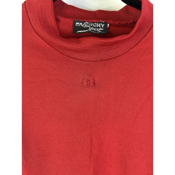 Vintage 80s Givenchy Sport Womens Medium Stitched Monogram Turtleneck Shirt - Picture 5 of 6